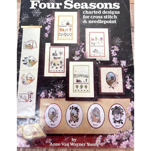 Four Seasons Charted Designs For Cross Stitch & Needlepoint By Anne Van Wagner Y - Picture 1 of 4